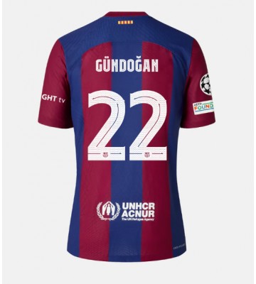 Lacne Muži Futbalové dres Barcelona Ilkay Gundogan #22 2023-24 Krátky Rukáv - Domáci
